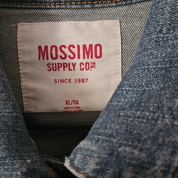 One of a kind Upcycled Jean vest with southwest pattern and fringe - Picture 2 of 3